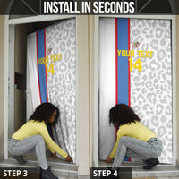 DR Congo Football Custom Door Cover Come On Leopards White Color