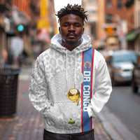 DR Congo Football Custom Hoodie Come On Leopards White Color