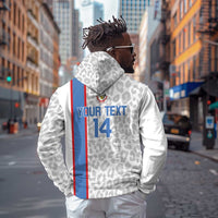 DR Congo Football Custom Hoodie Come On Leopards White Color