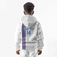 DR Congo Football Custom Kid Hoodie Come On Leopards White Color