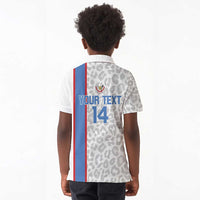 DR Congo Football Custom Kid Polo Shirt Come On Leopards White Color