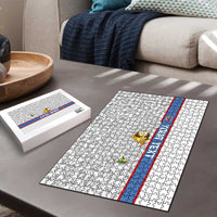 DR Congo Football Custom Puzzle Come On Leopards White Color