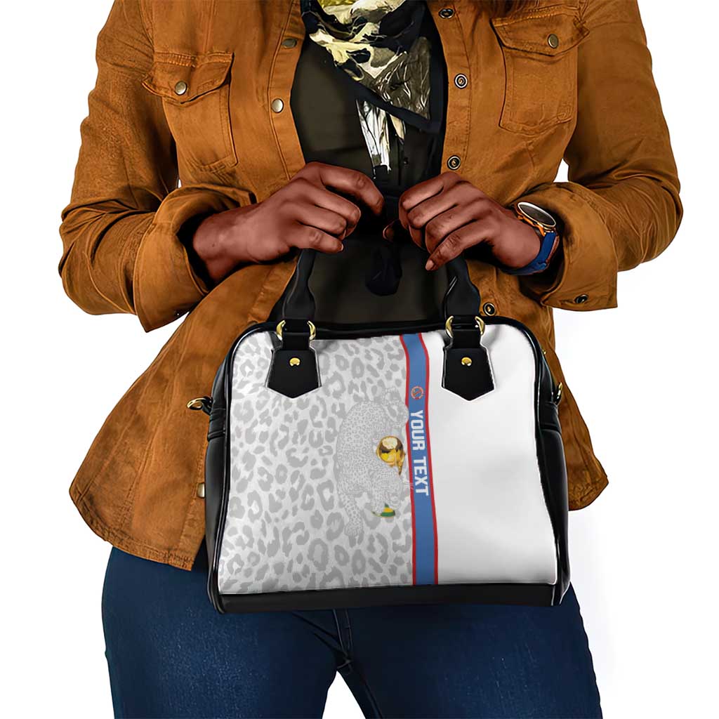 DR Congo Football Custom Shoulder Handbag Come On Leopards White Color