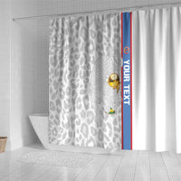 DR Congo Football Custom Shower Curtain Come On Leopards White Color