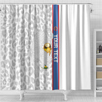DR Congo Football Custom Shower Curtain Come On Leopards White Color