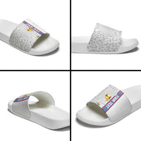 DR Congo Football Custom Slide Sandals Come On Leopards White Color