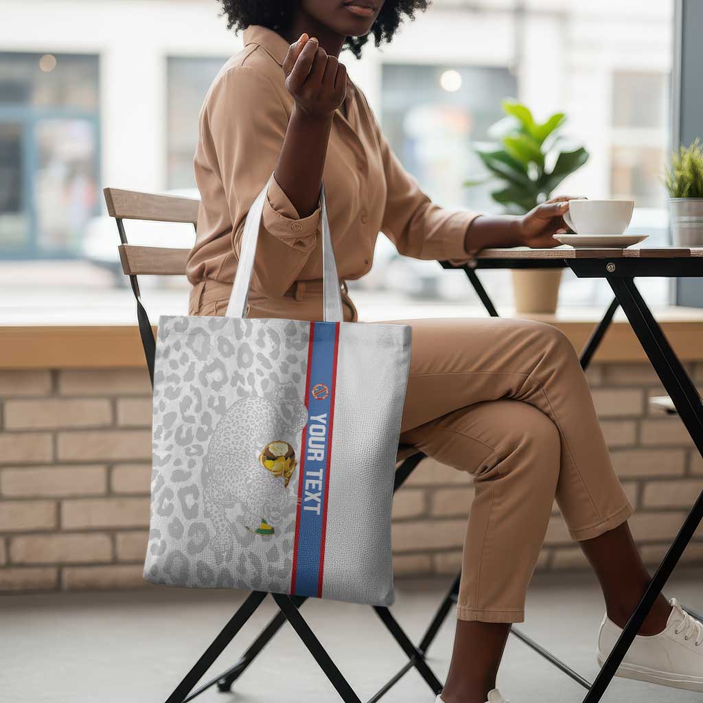 DR Congo Football Custom Tote Bag Come On Leopards White Color
