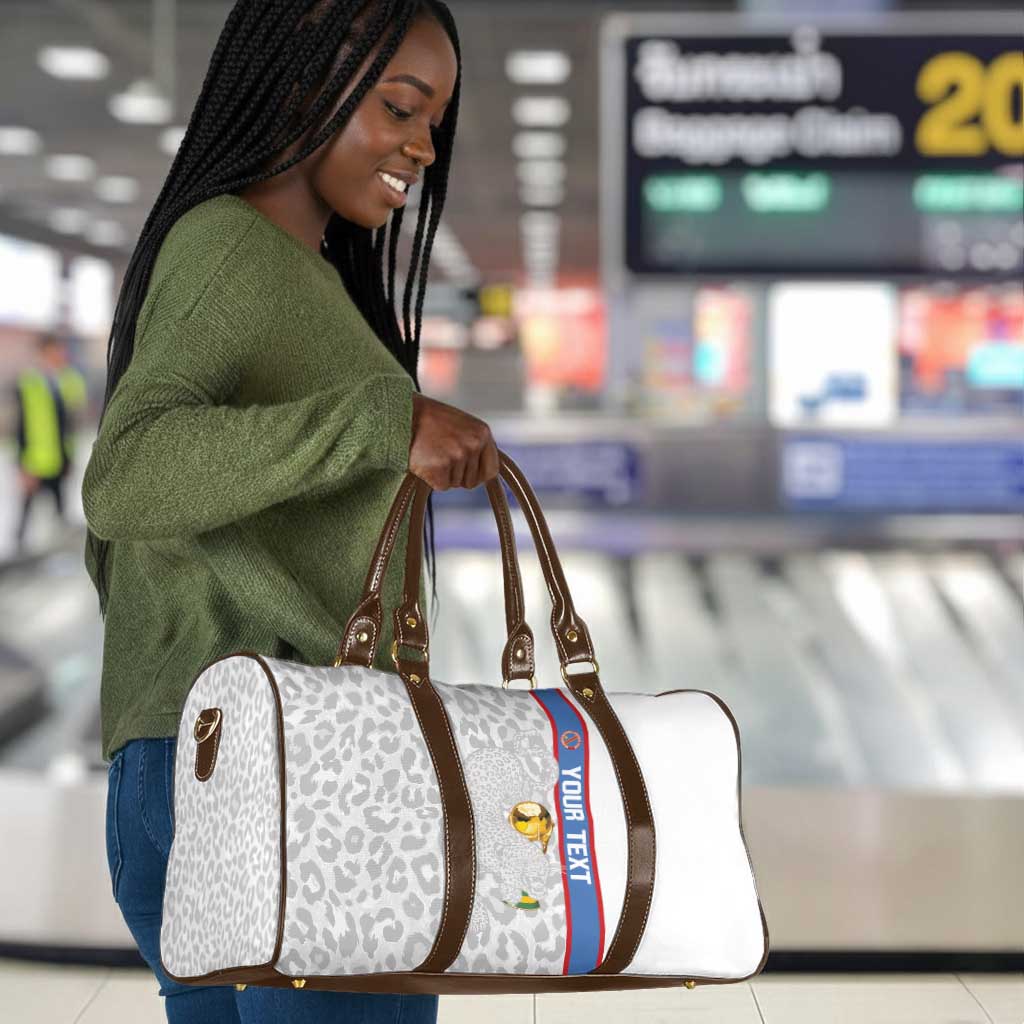 DR Congo Football Custom Travel Bag Come On Leopards White Color