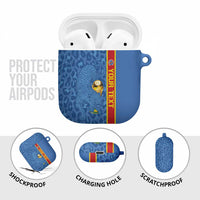 DR Congo Football Custom AirPods Case Come On Leopards Blue Color