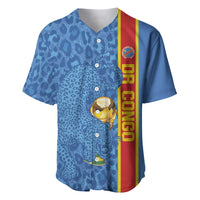 DR Congo Football Custom Baseball Jersey Come On Leopards Blue Color