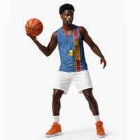 DR Congo Football Custom Basketball Jersey Come On Leopards Blue Color