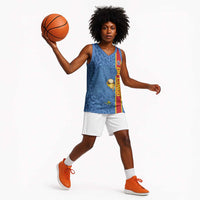DR Congo Football Custom Basketball Jersey Come On Leopards Blue Color