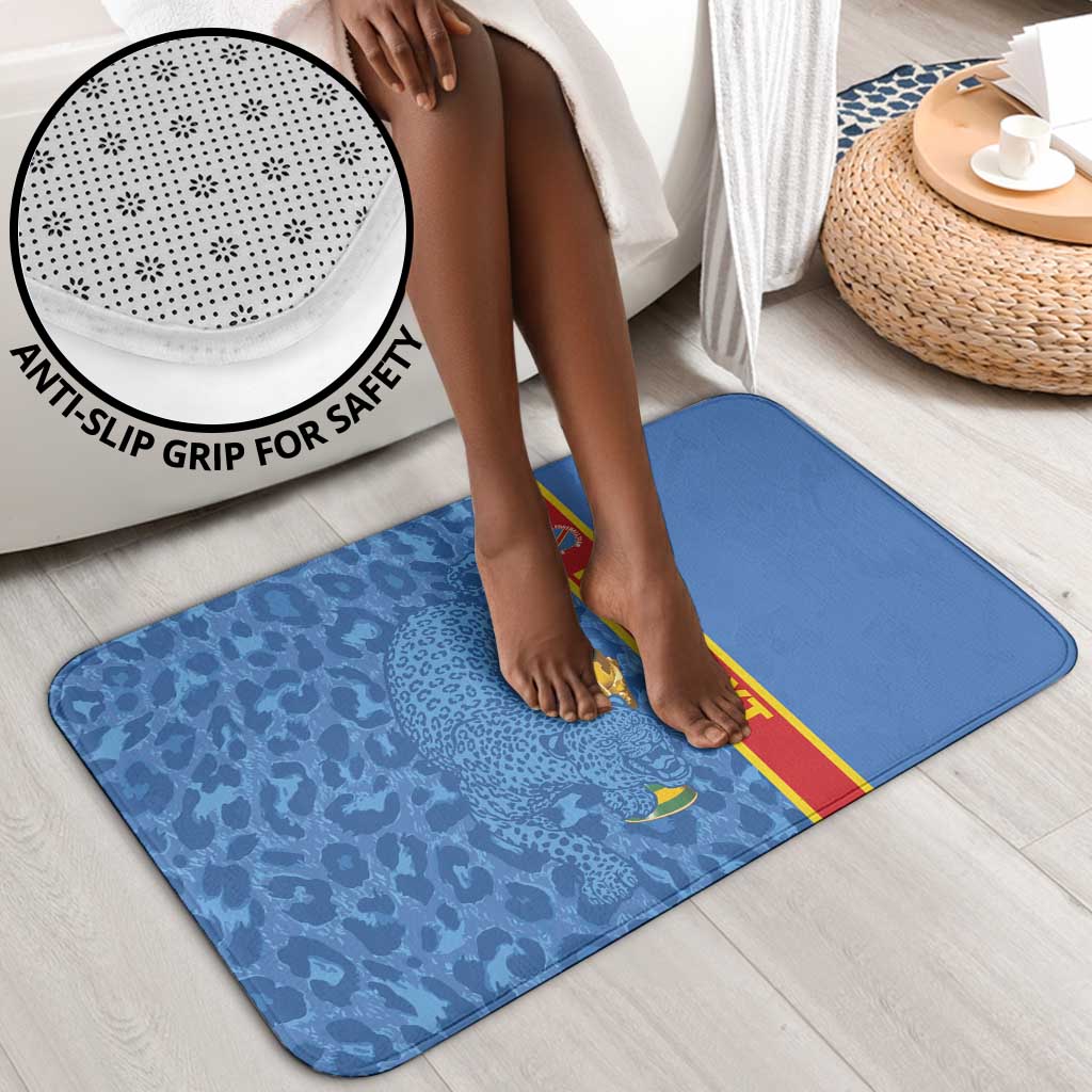 DR Congo Football Custom Bathroom Set Come On Leopards Blue Color