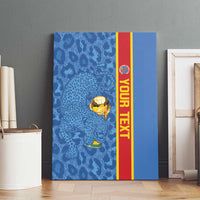 DR Congo Football Custom Canvas Wall Art Come On Leopards Blue Color
