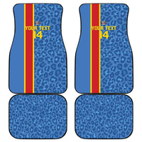 DR Congo Football Custom Car Mats Come On Leopards Blue Color
