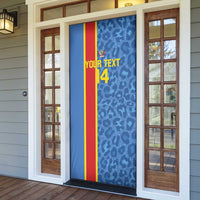 DR Congo Football Custom Door Cover Come On Leopards Blue Color
