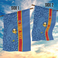 DR Congo Football Custom Garden Flag Come On Leopards Blue Color