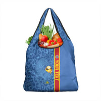 DR Congo Football Custom Grocery Bag Come On Leopards Blue Color