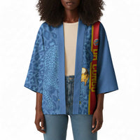 DR Congo Football Custom Kimono Come On Leopards Blue Color