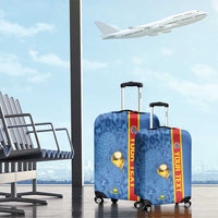 DR Congo Football Custom Luggage Cover Come On Leopards Blue Color