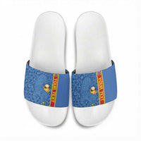 DR Congo Football Custom Slide Sandals Come On Leopards Blue Color