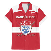 Custom Denmark Hockey Family Matching Mermaid Dress and Hawaiian Shirt Go Danish Lions - Wonder Print Shop