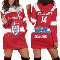 Custom Denmark Hockey Hoodie Dress Go Danish Lions - Wonder Print Shop