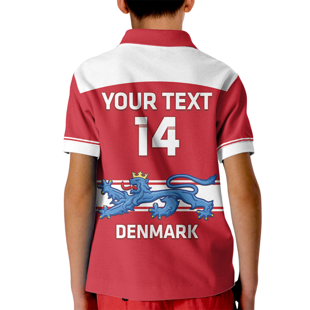 Custom Denmark Hockey Kid Polo Shirt Go Danish Lions - Wonder Print Shop