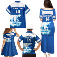 Custom Norway Hockey Family Matching Puletasi and Hawaiian Shirt Go Norge Polar - Wonder Print Shop