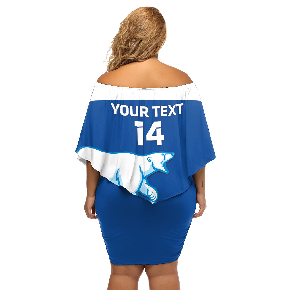 Custom Norway Hockey Off Shoulder Short Dress Go Norge Polar - Wonder Print Shop