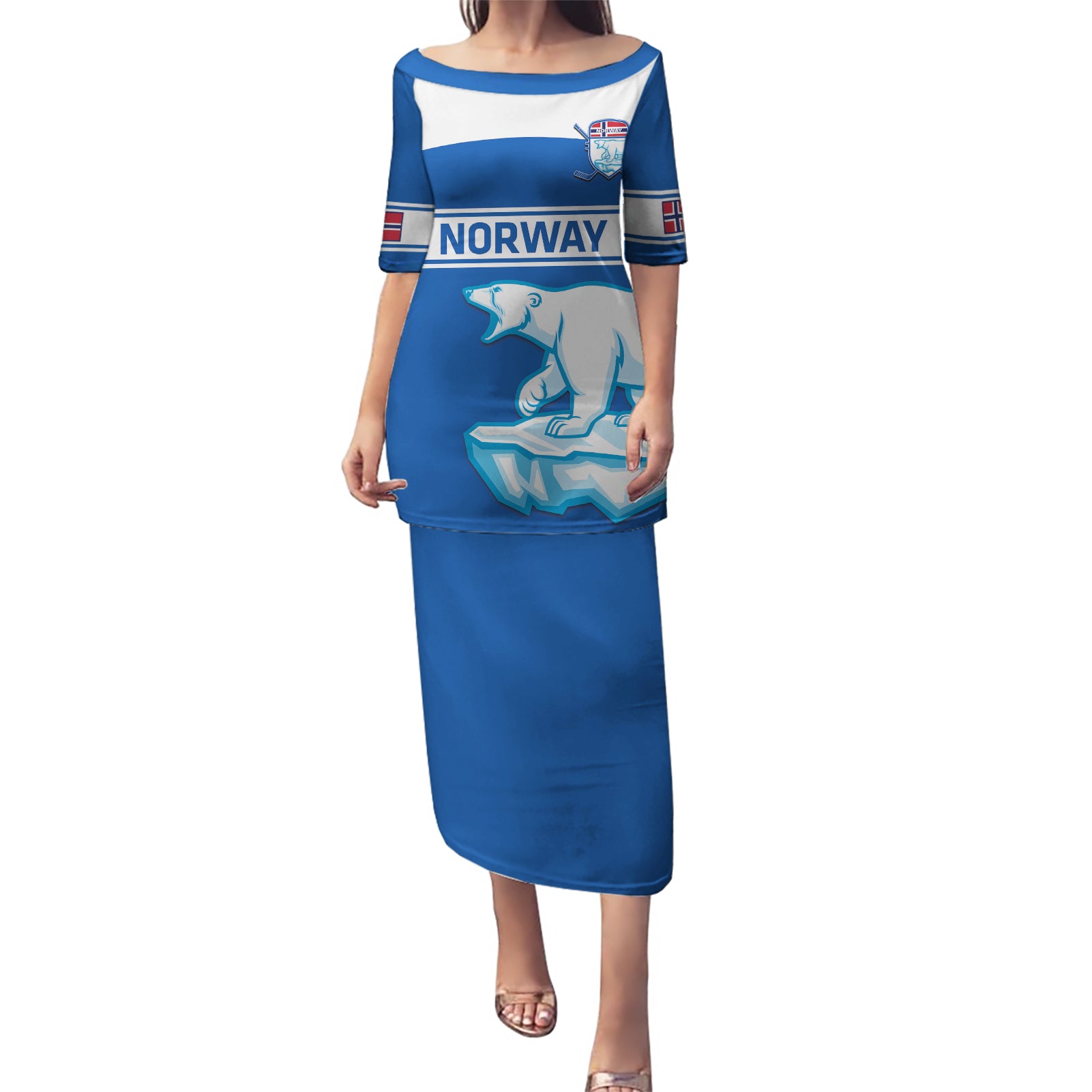 Custom Norway Hockey Puletasi Go Norge Polar - Wonder Print Shop