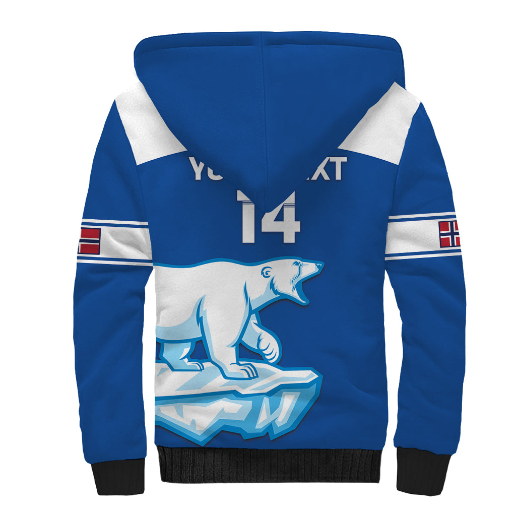 Custom Norway Hockey Sherpa Hoodie Go Norge Polar - Wonder Print Shop
