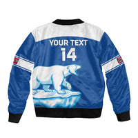 Custom Norway Hockey Sleeve Zip Bomber Jacket Go Norge Polar - Wonder Print Shop