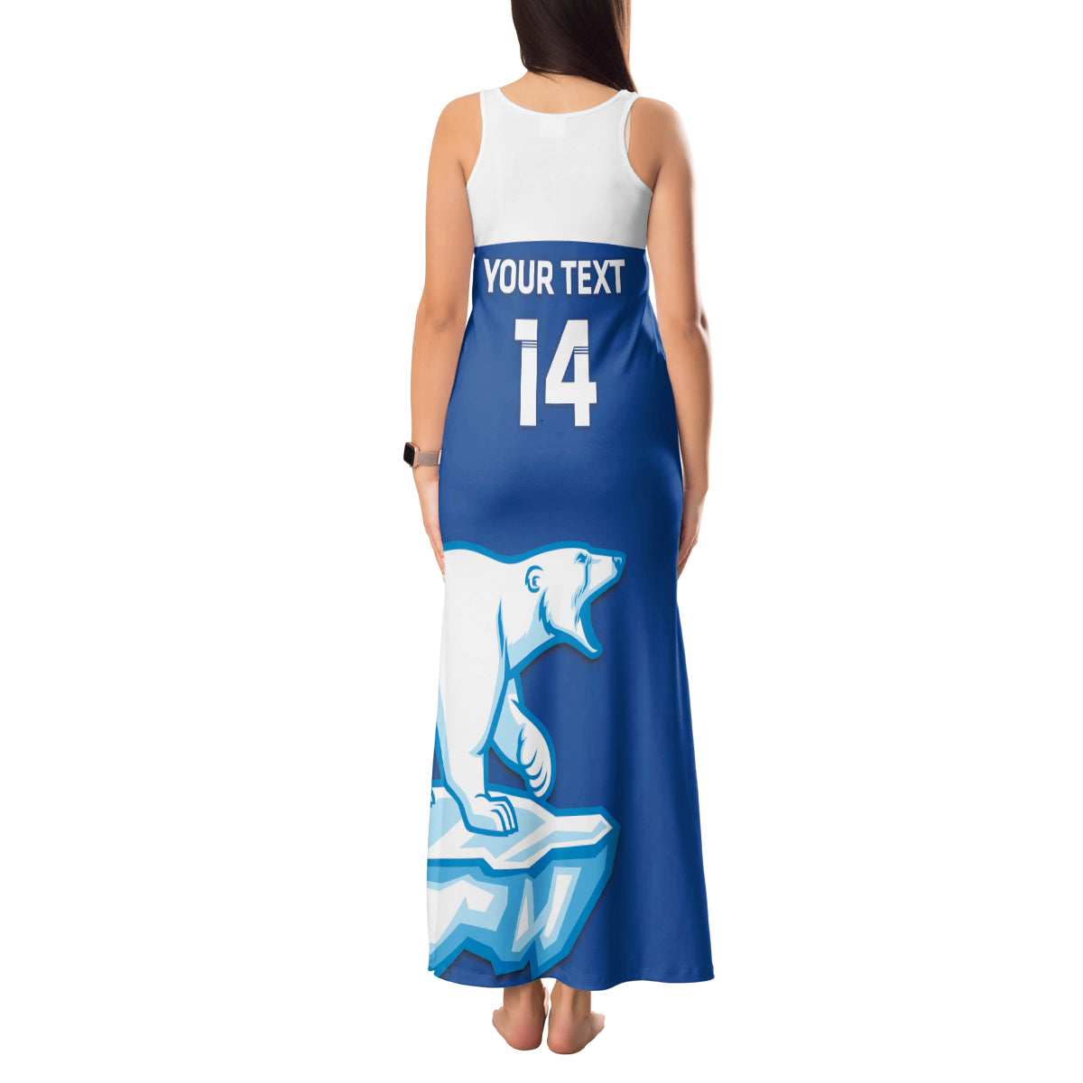Custom Norway Hockey Tank Maxi Dress Go Norge Polar - Wonder Print Shop