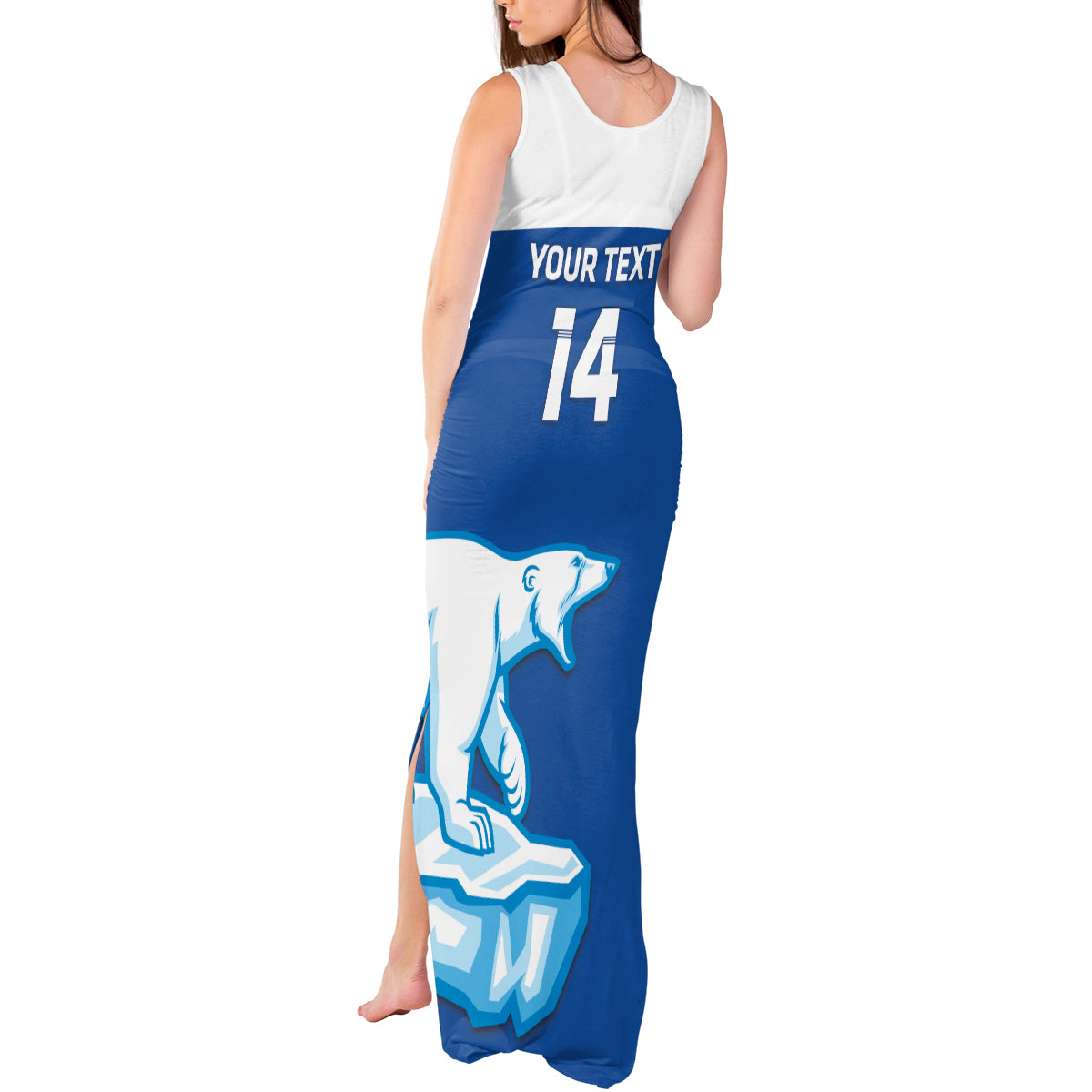 Custom Norway Hockey Tank Maxi Dress Go Norge Polar - Wonder Print Shop