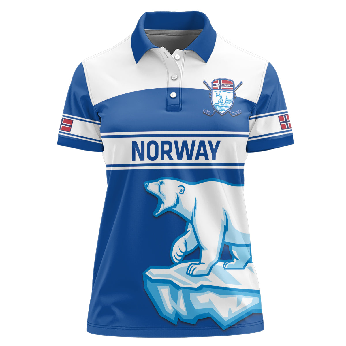 Custom Norway Hockey Women Polo Shirt Go Norge Polar - Wonder Print Shop