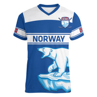 Custom Norway Hockey Women V-Neck T-Shirt Go Norge Polar - Wonder Print Shop