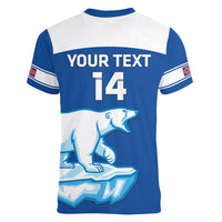 Custom Norway Hockey Women V-Neck T-Shirt Go Norge Polar - Wonder Print Shop