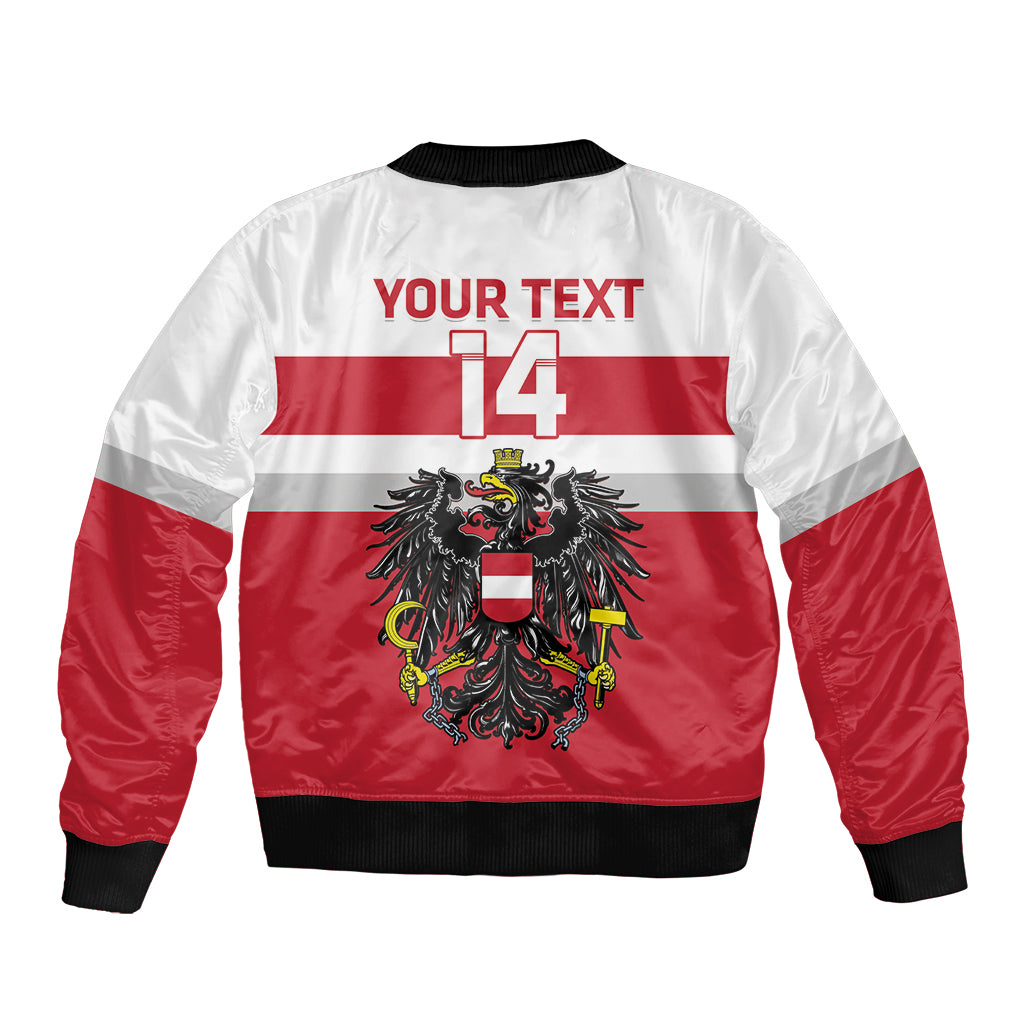 Custom Austria Hockey Bomber Jacket Go Osterreich Eagles - Wonder Print Shop