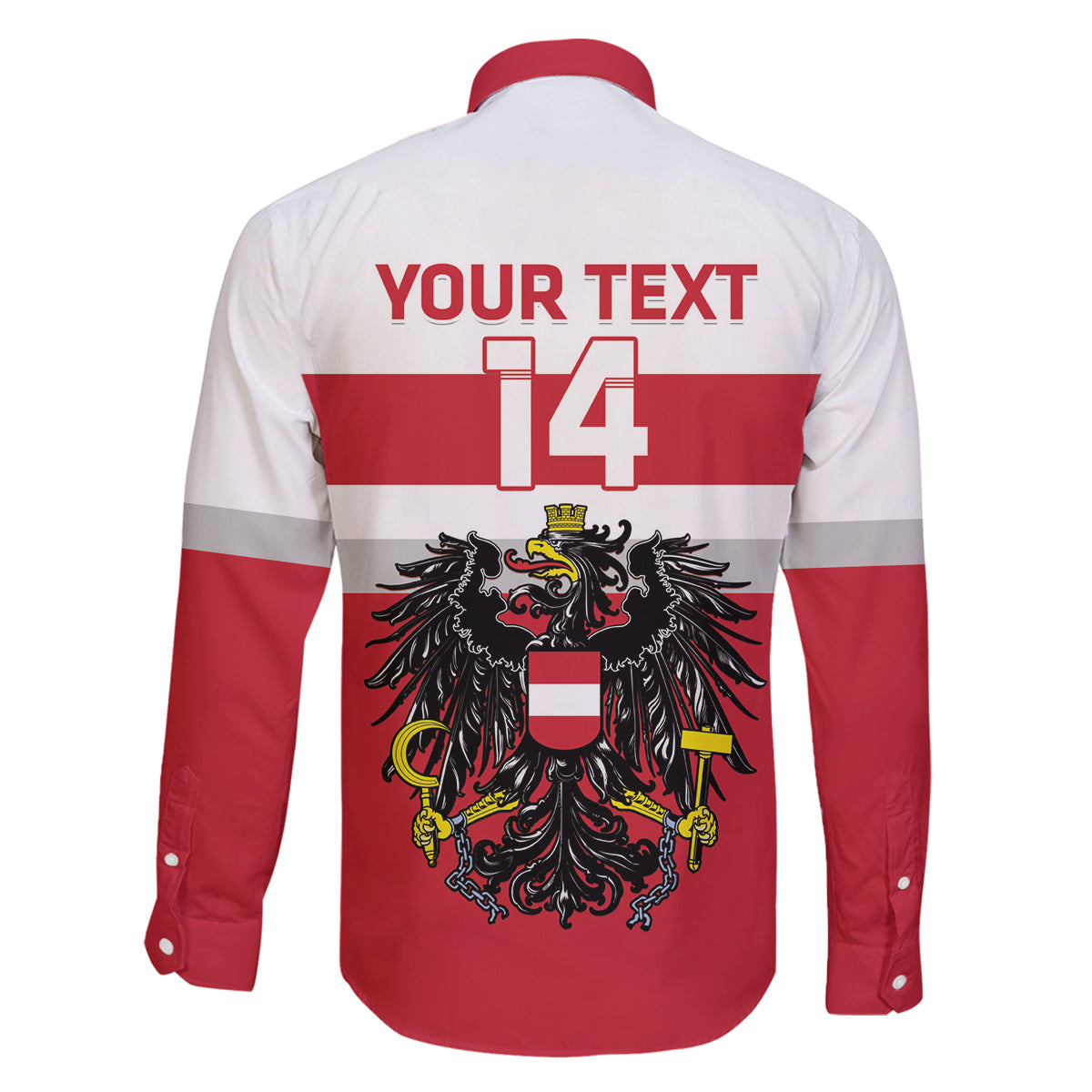 Custom Austria Hockey Family Matching Long Sleeve Bodycon Dress and Hawaiian Shirt Go Osterreich Eagles - Wonder Print Shop