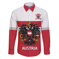 Custom Austria Hockey Family Matching Off Shoulder Short Dress and Hawaiian Shirt Go Osterreich Eagles - Wonder Print Shop