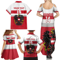 Custom Austria Hockey Family Matching Summer Maxi Dress and Hawaiian Shirt Go Osterreich Eagles - Wonder Print Shop
