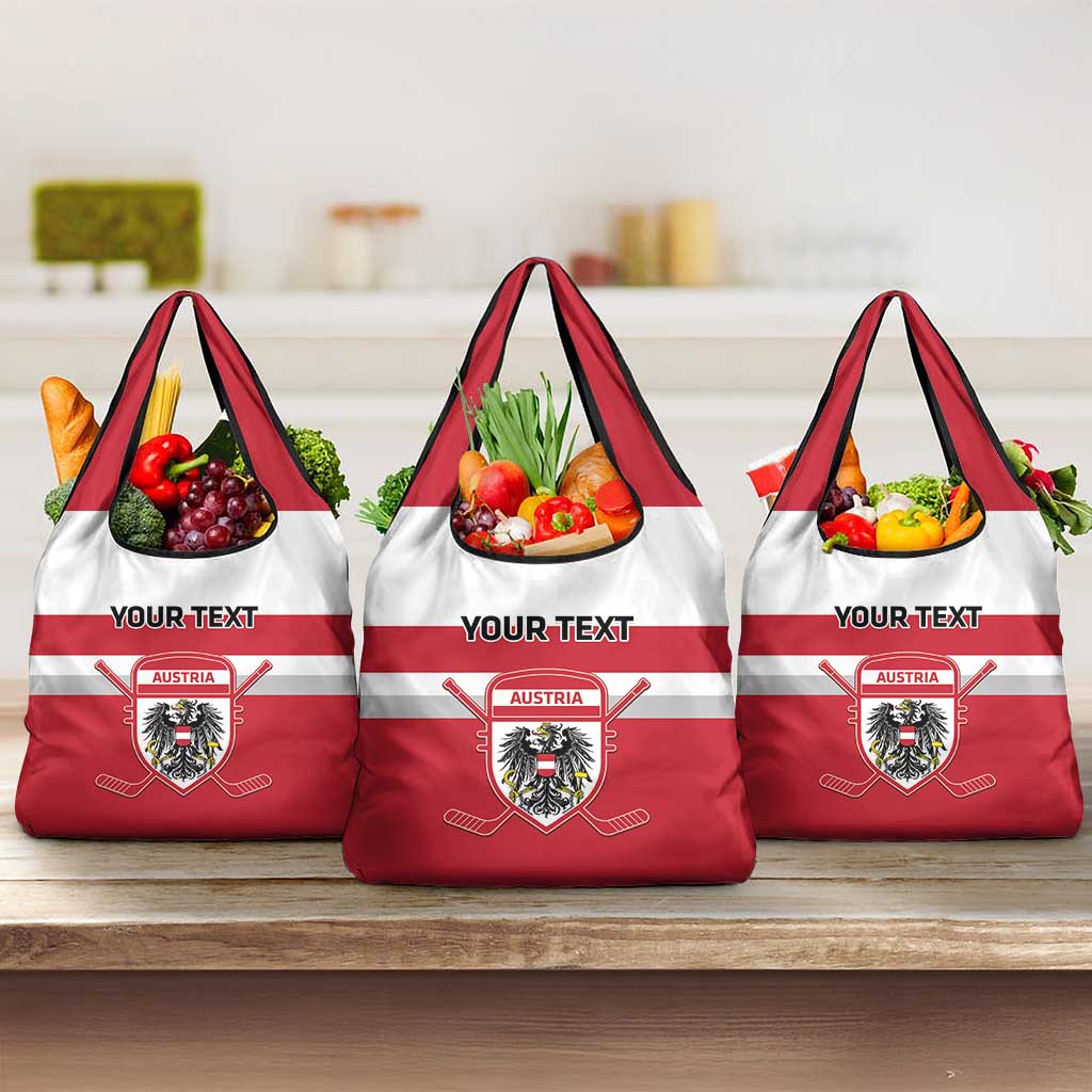 Custom Austria Hockey Grocery Bag Go Osterreich Eagles