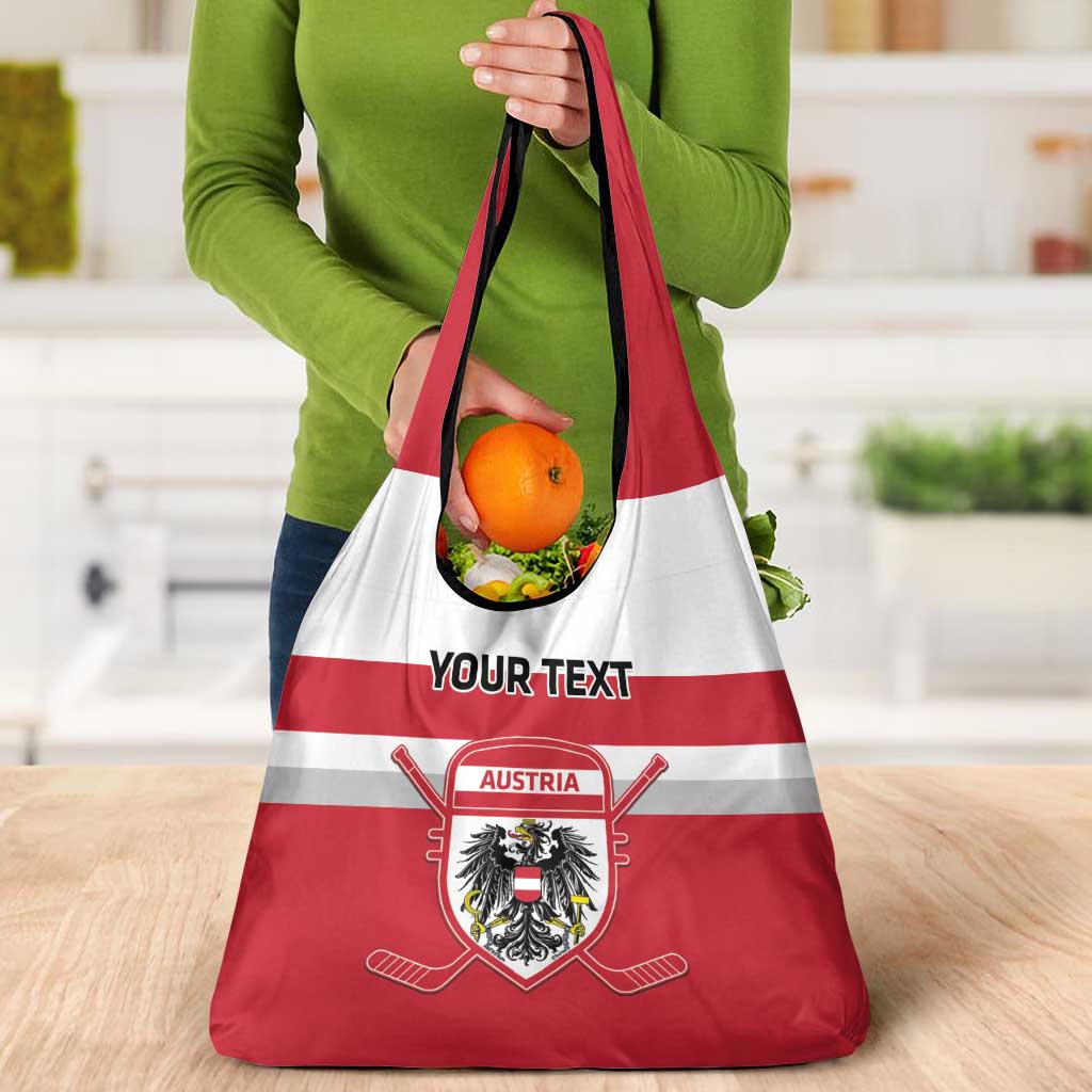 Custom Austria Hockey Grocery Bag Go Osterreich Eagles