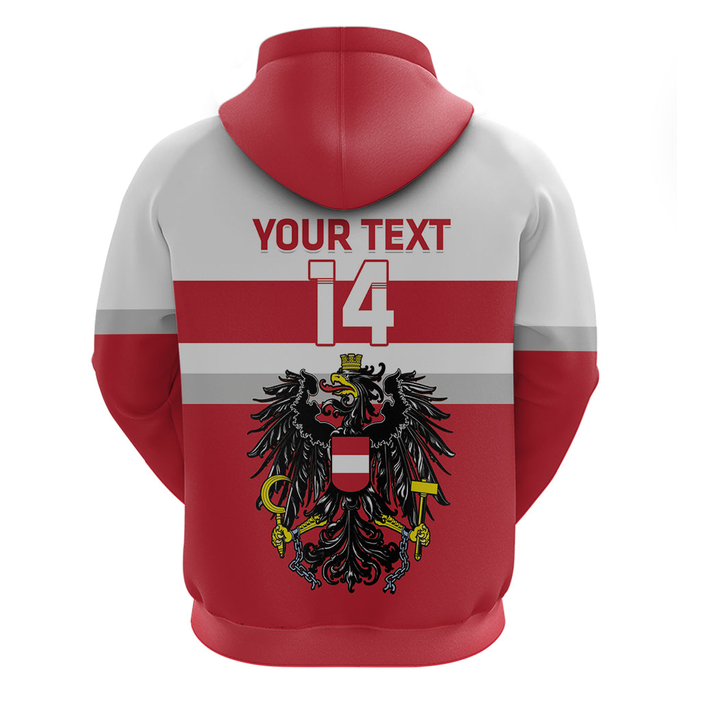 Custom Austria Hockey Hoodie Go Osterreich Eagles - Wonder Print Shop