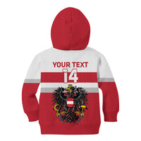 Custom Austria Hockey Kid Hoodie Go Osterreich Eagles - Wonder Print Shop