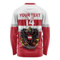 Custom Austria Hockey Long Sleeve Shirt Go Osterreich Eagles - Wonder Print Shop