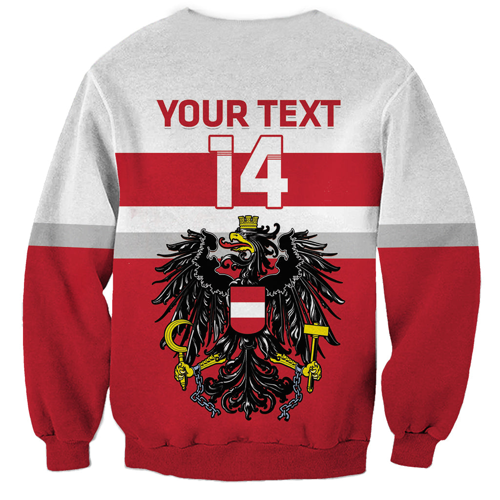 Custom Austria Hockey Sweatshirt Go Osterreich Eagles - Wonder Print Shop