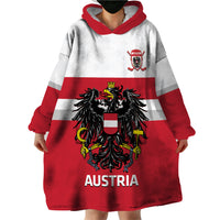 Custom Austria Hockey Wearable Blanket Hoodie Go Osterreich Eagles - Wonder Print Shop