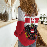 Custom Austria Hockey Women Casual Shirt Go Osterreich Eagles - Wonder Print Shop